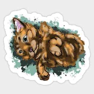 Playful cat Sticker